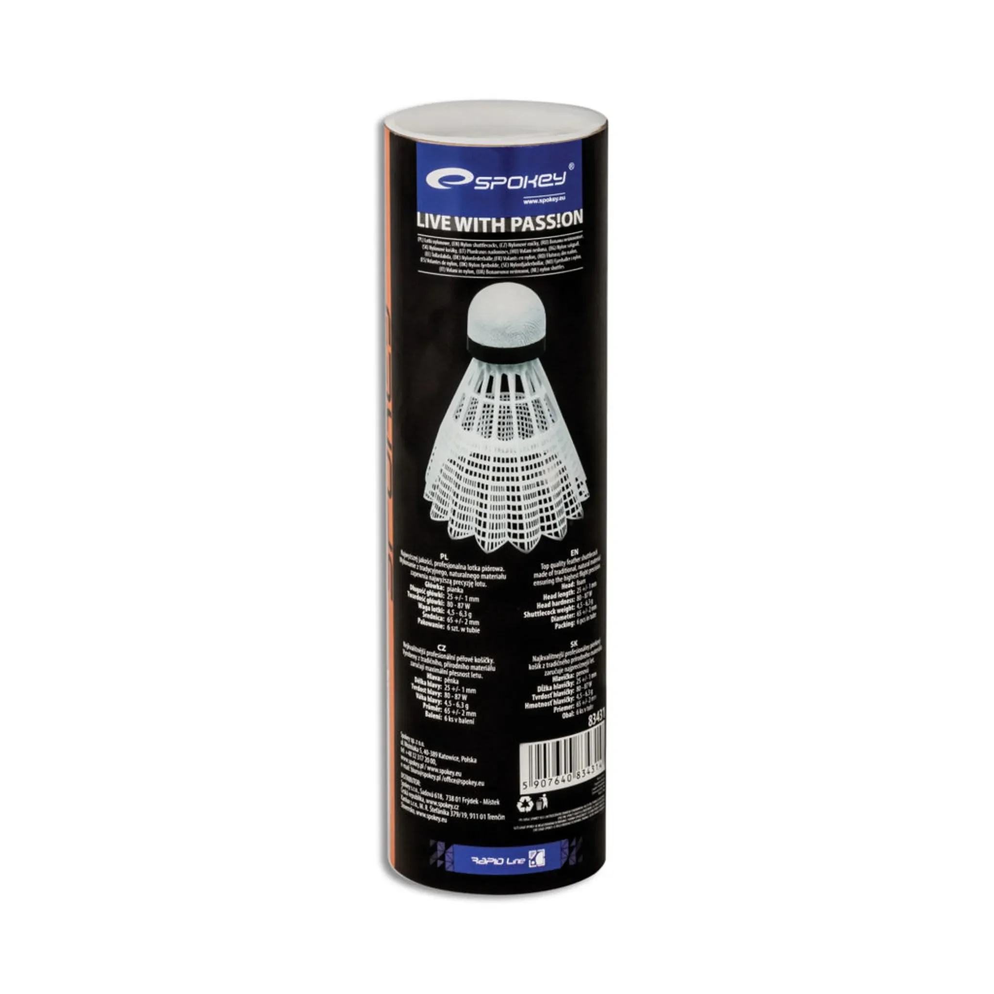 Spokey AIR TEC Badminton-Körbe, 6 Stück, Nylon